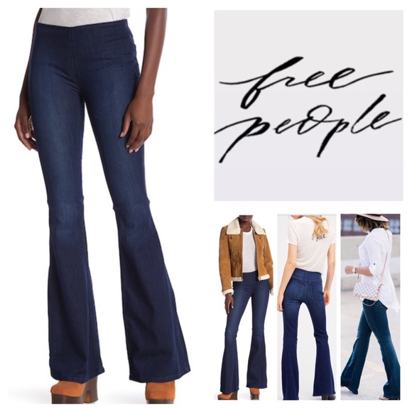 Free People Denim - Free People Penny Pull On Flared Jeans.  NWT.